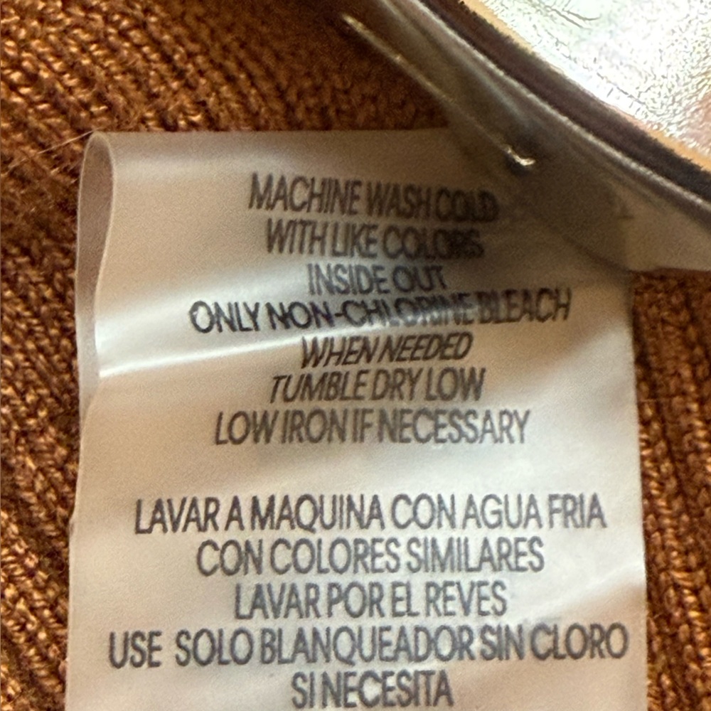 EUC Calvin Klein Rich Brown Ribbed Turtle Neck Sweater - Picture 7 of 8